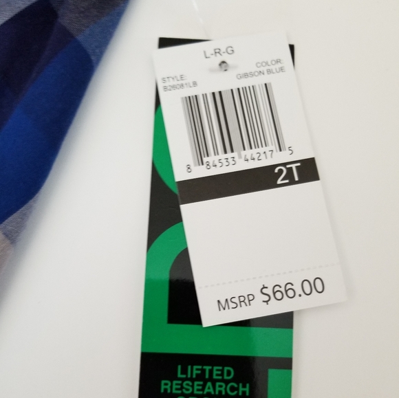 LRG Lifted Research Group Toddler Boys Blue Button Down Shirt w/ Hood- 2T - Picture 5 of 6